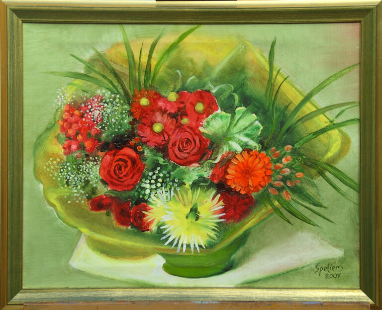 Bouquet vert et rouge