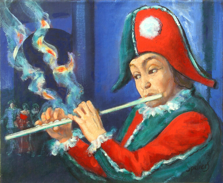 Harlequin flûtiste