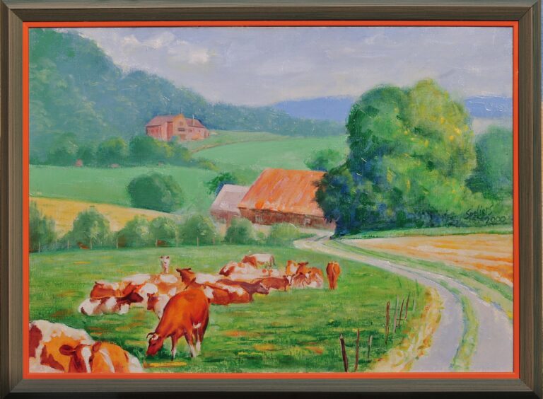 Vaches dans un paysage